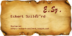 Eckert Szilárd névjegykártya