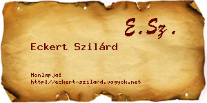 Eckert Szilárd névjegykártya
